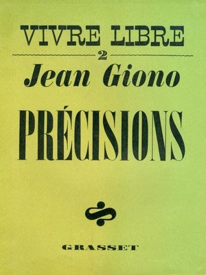 cover image of Précisions--Vivre libre II